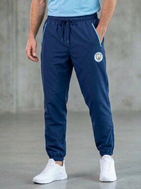 Official Manchester City FC Navy Blue Track Pants Football Men’s Size M